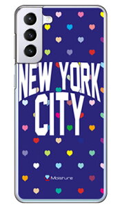 NYC �}���`�n�[�g�h�b�g�l�C�r�[ �i�N���A�j design by Moisture Galaxy S21+ 5G SCG10 au SECOND SKIN au scg10 �P�[�X scg10 �J�o�[ galaxy s21 plus 5g�P�[�X galaxy s21 plus 5g�J�o�[ �M�����N�V�[ s21 �v���X 5G �P�[�X �M