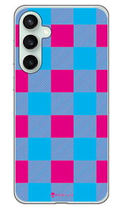 Buffalo check �s���N×�u���[ (�N���A) design by Moisture Galaxy S23 FE SCG24 SECOND SKIN �{�� �ی� �n�[�h�P�[�X �X�}�z�J�o�[�@��������