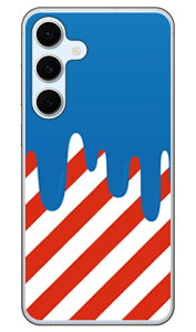 DRIP �u���[ ���b�h (�N���A) Galaxy S24 FE SCG30 SM-S721Q SECOND SKIN �{�� �ی� �n�[�h�P�[�X �X�}�z�J�o�[�@��������