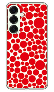バブルドット ホワイト×レッド (ソフトTPUクリア) Galaxy S25 SCG31 au SC-51F docomo softbank MVNO SM-S931Q SECOND SKIN Galaxy S25 SCG31 au SC-51F docomo softbank MVNO SM-S931Q ケース 送料無料
