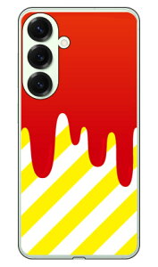 DRIP レッド イエロー (ソフトTPUクリア) Galaxy S25 SCG31 au SC-51F docomo softbank MVNO SM-S931Q SECOND SKIN Galaxy S25 SCG31 au SC-51F docomo softbank MVNO SM-S931Q ケース 送料無料