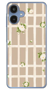 SINDEE �uFlower Grid �i�x�[�W���j�v (�N���A) Galaxy A25 5G SCG33 SC-53F SM-A253Z SM-A253C SM-A253Q SECOND SKIN �{�� �ی� �n�[�h�P�[�X �X�}�z�J�o�[�@��������