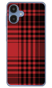 �`�F�b�N ���b�h×�u���b�N (�N���A) Galaxy A25 5G SCG33 SC-53F SM-A253Z SM-A253C SM-A253Q SECOND SKIN �{�� �ی� �n�[�h�P�[�X �X�}�z�J�o�[�@��������