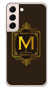 Cf LTD ラグジュアリーイニシャル M ゴールドイエロー (クリア) Galaxy S22 SCG13 SC-51C au・docomo Coverfull スマホケース ハードケースau scg13 sc-51c ケース scg13 sc-51c カバー galaxy s22 ケース galaxy s22 カ