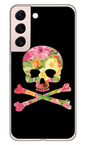 Flower skull �u���b�N �i�N���A�j design by ROTM Galaxy S22 SCG13 SC-51C au�Edocomo SECOND SKIN ���� �󒍐��Y �X�}�z�P�[�X �n�[�h�P�[�Xau scg13 sc-51c �P�[�X scg13 sc-51c �J�o�[ galaxy s22 �P�[�X galaxy s22 �J�o�[ �M