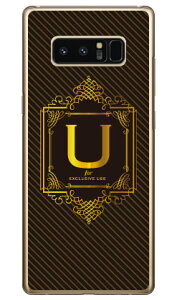 Cf LTD ���O�W���A���[�C�j�V���� U �S�[���h�C�G���[ �i�N���A�j Galaxy Note8 SCV37�ESC-01K au�Edocomo Coverfull scv37 sc-01k �J�o�[ scv37 sc-01k �P�[�X galaxy note 8 �P�[�X galaxy note 8 scv37 sc-01k �P�[�X ��������