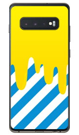 DRIP イエロー ブルー （ソフトTPUクリア） Galaxy S10+ SCV42・SC-04L・SC-05L au・docomo SECOND SKIN galaxy s10+ scv42 sc-04l sc-05l ケース galaxy s10+ scv42 sc-04l sc-05l カバー scv42 sc-04l sc-05l ケース scv42 sc-04l sc-05l 送料無料