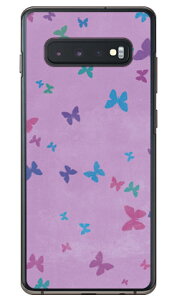 チョウ パープル (クリア) Galaxy S10+ SCV42・SC-04L・SC-05L au・docomo Coverfull galaxy s10+ scv42 sc-04l sc-05l ケース galaxy s10+ scv42 sc-04l sc-05l カバー scv42 sc-04l sc-05l ケース scv42 sc-04l sc-05l カバー 送料無料