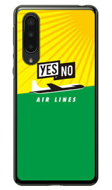 YESNO AIR LINES イエロー×グリーン （クリア） AQUOS zero5G basic DX SHG02・A002SH au・SoftBank YESNO au shg02 a002sh カバー shg02 a002sh ケース aquos zero5g basic shg02 a002sh カバー aquos zero5g basic shg02 a002sh カバー 送料無料