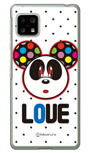 Love Panda �u���b�N�h�b�g �i�N���A�j design by Moisture AQUOS sense5G SHG03�ESH-53A�EA004SH�ESH-M17�EAQUOS sense4 SH-41A�ESH-M15�EAQUOS sense4 lite au�Edocomo�E�y�V���o�C���EMVNO�X�}�z�iSIM�t���[�[���j SECOND SKIN au sh