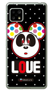 Love Panda �z���C�g�h�b�g �i�N���A�j design by Moisture AQUOS sense5G SHG03�ESH-53A�EA004SH�ESH-M17�EAQUOS sense4 SH-41A�ESH-M15�EAQUOS sense4 lite au�Edocomo�E�y�V���o�C���EMVNO�X�}�z�iSIM�t���[�[���j SECOND SKIN au sh
