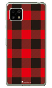 Buffalo check ���b�h �i�N���A�j design by Moisture AQUOS sense5G SHG03�ESH-53A�EA004SH�ESH-M17�EAQUOS sense4 SH-41A�ESH-M15�EAQUOS sense4 lite au�Edocomo�E�y�V���o�C���EMVNO�X�}�z�iSIM�t���[�[���j SECOND SKIN au shg03 �J