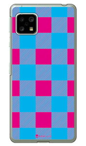 Buffalo check �s���N×�u���[ �i�N���A�j design by Moisture AQUOS sense5G SHG03�ESH-53A�EA004SH�ESH-M17�EAQUOS sense4 SH-41A�ESH-M15�EAQUOS sense4 lite au�Edocomo�E�y�V���o�C���EMVNO�X�}�z�iSIM�t���[�[���j SECOND SKIN au 