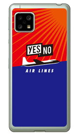 YESNO AIR LINES レッド×ブルー （ソフトTPUクリア） AQUOS sense5G SHG03・SH-53A・A004SH・SH-M17・AQUOS sense4 SH-41A・SH-M15・AQUOS sense4 lite au・docomo・楽天モバイル・MVNOスマホ（SIMフリー端末） YESNO au shg03 カバー shg03 送料無料