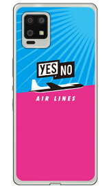 YESNO AIR LINES サックスブルー×ピンク （ソフトTPUクリア） AQUOS zero6 SHG04・A102SH au・SoftBank YESNO スマホケース ソフトケース au shg04 a102sh カバー shg04 a102sh ケース aquos zero6 shg04 a102sh カバー aquos zero6 shg04 a102sh カバー 送料無料