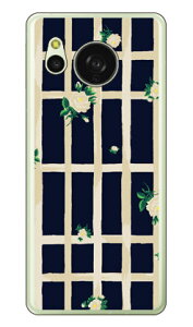 SINDEE �uFlower Grid �i�l�C�r�[�j�v (�N���A) AQUOS sense8 SHG11 SH-54D SH-M26 SECOND SKIN �{�� �ی� �n�[�h�P�[�X �X�}�z�J�o�[�@��������