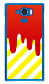 DRIP レッド イエロー （クリア） AQUOS SERIE mini SHV31 au SECOND SKIN shv31 カバー shv31 ケース aquos serie mini shv31 カバー aquos serie mini shv31 ケース shv31カバー shv31ケースアクオス ミニ ケース かわいい 送料無料