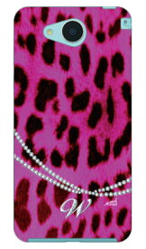 ヒョウ柄pinkイニシャル-W design by ARTWORK AQUOS U SHV35 au Coverfull ハードケース aquos u shv35 ケース aquos u shv35 カバー アクオスフォン shv35 ケース アクオスフォン shv35 カバー shv35ケース shv35カバー アクオスフォンu 送料無料