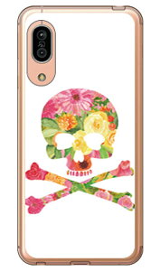 Flower skull �z���C�g �i�\�t�gTPU�N���A�j design by ROTM AQUOS sense3 SHV45�ESH-02M�ESH-M12�Esense3 lite au�Edocomo�EMVNO�X�}�z�iSIM�t���[�[���j�E�y�V���o�C�� SECOND SKIN au shv45 sh-02m sh-m12 �J�o�[ shv45 sh-02m sh-m1