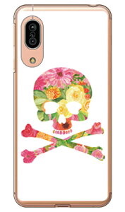 Flower skull �z���C�g �i�N���A�j design by ROTM AQUOS sense3 SHV45�ESH-02M�ESH-M12�Esense3 lite au�Edocomo�EMVNO�X�}�z�iSIM�t���[�[���j�E�y�V���o�C�� SECOND SKIN au shv45 sh-02m sh-m12 �J�o�[ shv45 sh-02m aquos sense3 shv4