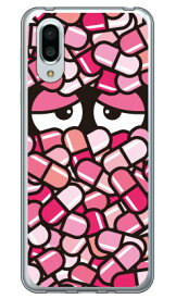 カプセルくん ピンク （ソフトTPUクリア） AQUOS sense3 plus SHV46 au・SoftBank・MVNOスマホ（SIMフリー端末）・楽天モバイル YESNOau shv46 カバー shv46 ケース aquos sense3plus shv46 カバー aquos sense3plus shv46 カバー 送料無料