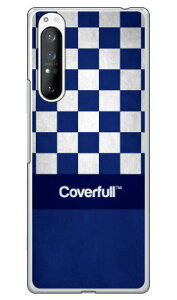 Cf LTD KICKSコレクションシリーズ #7 チェッカー ネイビー×ホワイト (クリア) Xperia 1 II SOG01・SO-51A・XQ-AT42 au・docomo・MVNOスマホ(SIMフリー端末) Coverfull xperia 1 II ケース xperia 1 II カバー 1 II ケ