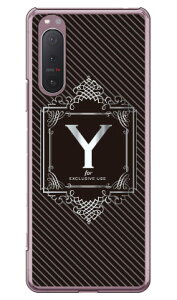 Cf LTD ラグジュアリーイニシャル Y シルバーグレー (クリア) Xperia 5 II SOG02・A002SO・SO-52A・XQ-AS42 au・SoftBank・docomo・MVNOスマホ(SIMフリー端末) Coverfull xperia 5 II ケース xperia 5 II カバー 5 II ケ