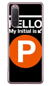 Cf LTD サブウェイイニシャル P オレンジ (クリア) Xperia 5 II SOG02・A002SO・SO-52A・XQ-AS42 au・SoftBank・docomo・MVNOスマホ(SIMフリー端末) Coverfull xperia 5 II ケース xperia 5 II カバー 5 II ケース 5 II カ