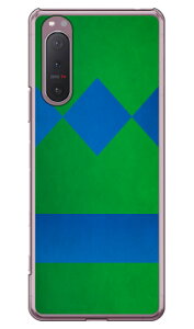 Cf LTD ダービーコレクション 競馬 騎手 勝負服 15 緑・青菱山形・青袖 (クリア) Xperia 5 II SOG02・A002SO・SO-52A・XQ-AS42 au・SoftBank・docomo・MVNOスマホ(SIMフリー端末) Coverfull xperia 5 II ケース xperia