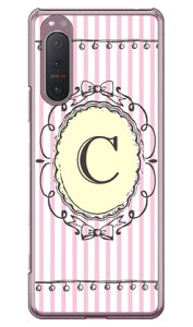 Cf LTD イニシャル アルファベット C ピンク (クリア) Xperia 5 II SOG02・A002SO・SO-52A・XQ-AS42 au・SoftBank・docomo・MVNOスマホ(SIMフリー端末) Coverfull xperia 5 II ケース xperia 5 II カバー 5 II ケース 5 II