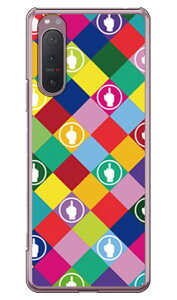 F rhombuses マルチ (クリア) design by ROTM Xperia 5 II SOG02・A002SO・SO-52A・XQ-AS42 au・SoftBank・docomo・MVNOスマホ(SIMフリー端末) SECOND SKIN xperia 5 II ケース xperia 5 II カバー 5 II ケース 5 II カバー エク