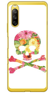 Flower skull �z���C�g �i�\�t�gTPU�N���A�j design by ROTM Xperia 10 III SOG04�ESO-52B�EA102SO�E10 III Lite XQ-BT44 au�Edocomo�EY!mobile�EMVNO�X�}�z�iSIM�t���[�[���j SECOND SKIN xperia 10 iii �P�[�X xperia 10 iii �J�o�[ 10 i