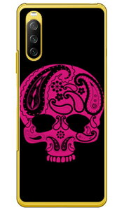 Paisley skull �u���b�N �i�N���A�j design by ROTM Xperia 10 III SOG04�ESO-52B�EA102SO�E10 III Lite XQ-BT44 au�Edocomo�EY!mobile�EMVNO�X�}�z�iSIM�t���[�[���j SECOND SKIN xperia 10 iii �P�[�X xperia 10 iii �J�o�[ 10 iii �P�[