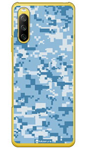 DIGITAL camouflage �u���[ �i�N���A�j design by Moisture Xperia 10 III SOG04�ESO-52B�EA102SO�E10 III Lite XQ-BT44 au�Edocomo�EY!mobile�EMVNO�X�}�z�iSIM�t���[�[���j SECOND SKIN xperia 10 iii �P�[�X xperia 10 iii �J�o�[ 10 iii 