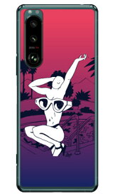 Face 「Swimming Girl」 （クリア） Xperia 5 III SOG05・SO-53B・XQ-BQ42 au・docomo・SoftBank・MVNOスマホ（SIMフリー端末） SECOND SKIN xperia 5 mark3 ケース xperia 5 mark3 カバー 5 mark3 ケース 5 mark3 カバー エクスペリア5 mark3 ケース 送料無料