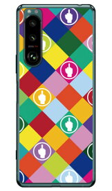 F rhombuses マルチ （ソフトTPUクリア） design by ROTM Xperia 5 III SOG05・SO-53B・XQ-BQ42 au・docomo・SoftBank・MVNOスマホ（SIMフリー端末） SECOND SKIN xperia 5 mark3 ケース xperia 5 mark3 カバー 5 mark3 ケース 5 mark3 カバー 送料無料