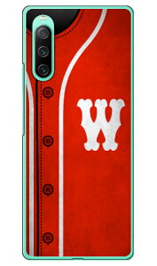 Cf LTD ベースボール イニシャル レッド W (ハードケース) Xperia 10 IV SOG07 SO-52C A202SO・XQ-CC44 Coverfull xperia 10 iv ケース xperia 10 iv so-52c ケース xperia 10 iv simフリー xperia 10 iv フィルム xperia 10 iv スマ