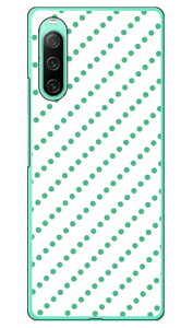ドットストライプ ホワイト×グリーン (ハードケース) Xperia 10 IV SOG07 SO-52C A202SO・XQ-CC44 SECOND SKIN xperia 10 iv ケース xperia 10 iv so-52c ケース xperia 10 iv simフリー xperia 10 iv フィルム xperia 10 iv スマ