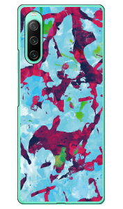 アブストラクト Camo ブルー ピンク (ハードケース) Xperia 10 IV SOG07 SO-52C A202SO・XQ-CC44 Coverfull xperia 10 iv ケース xperia 10 iv so-52c ケース xperia 10 iv simフリー xperia 10 iv フィルム xperia 10 iv スマホケ