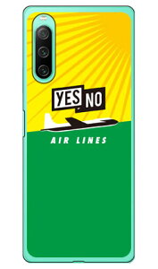 YESNO AIR LINES イエロー×グリーン (ソフトケース) Xperia 10 IV SOG07 SO-52C A202SO・XQ-CC44 xperia 10 iv ケース xperia 10 iv so-52c ケース xperia 10 iv simフリー xperia 10 iv フィルム xperia 10 iv スマホケース 本体