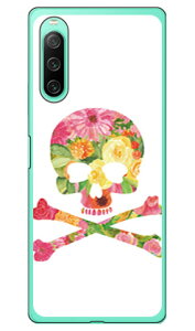 Flower skull zCg i\tgP[Xj design by ROTM Xperia 10 IV SOG07 SO-52C A202SOEXQ-CC44 xperia 10 iv P[X xperia 10 iv so-52c P[X xperia 10 iv simt[ xperia 10 iv tB xperia 10 iv X}zP[X { 