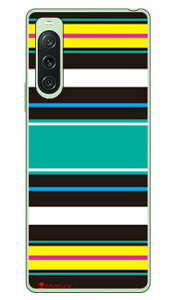 Moisture Stripe �u���b�N (�N���A) design by Moisture Xperia 10 V SOG11 SO-52D A302SO XQ-DC44 SECOND SKIN �{�� �ی� �n�[�h�P�[�X �X�}�z�J�o�[�@��������