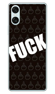 Cf LTD FUCK�i�t�@�b�N�j �� �u���b�N (�N���A) Xperia 10 VI SOG14 SO-52E A402SO XQ-ES44 Coverfull �{�� �ی� �n�[�h�P�[�X �X�}�z�J�o�[�@��������