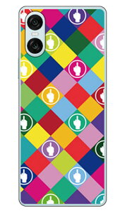 F rhombuses �}���` (�N���A) design by ROTM Xperia 10 VI SOG14 SO-52E A402SO XQ-ES44 SECOND SKIN �{�� �ی� �n�[�h�P�[�X �X�}�z�J�o�[�@��������
