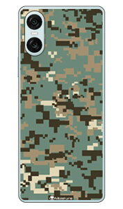 DIGITAL camouflage �O���[�� (�N���A) design by Moisture Xperia 10 VI SOG14 SO-52E A402SO XQ-ES44 SECOND SKIN �{�� �ی� �n�[�h�P�[�X �X�}�z�J�o�[�@��������