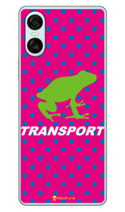 TRANSPORT FROG �s���N×�z���C�g (�N���A) design by Moisture Xperia 10 VI SOG14 SO-52E A402SO XQ-ES44 SECOND SKIN �{�� �ی� �n�[�h�P�[�X �X�}�z�J�o�[�@��������