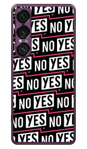 YESNO���x�� �s���N (�N���A) Xperia 1 VII SOG15 SO-51F A501SO XQ-FS44 YESNO �{�� �ی� �n�[�h�P�[�X �X�}�z�J�o�[�@��������