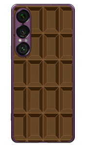 チョコレート TYPE2 ブラウン (ソフトTPUクリア) Xperia 1 VII SECOND SKIN Xperia 1 VII ケース Xperia 1 VII カバー エクスペリア1 vii 本体 保護 SO-51F SO51F SOG15 A501SO ソフトケース ソフトカバー 送料無料