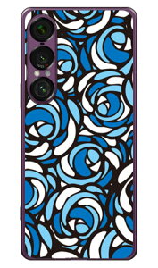 ローズポップ ブルー (ソフトTPUクリア) Xperia 1 VII YESNO Xperia 1 VII ケース Xperia 1 VII カバー エクスペリア1 vii 本体 保護 SO-51F SO51F SOG15 A501SO ソフトケース ソフトカバー 送料無料