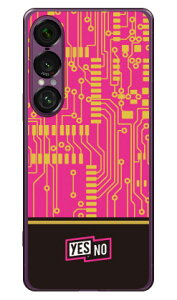 エレクトロボード ピンク (ソフトTPUクリア) Xperia 1 VII YESNO Xperia 1 VII ケース Xperia 1 VII カバー エクスペリア1 vii 本体 保護 SO-51F SO51F SOG15 A501SO ソフトケース ソフトカバー 送料無料